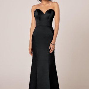 Sorella Vita Bridesmaid Satin Dress Black